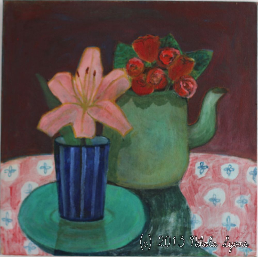 Nikola Lyons:  Still Life with Teapot I 